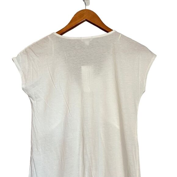 NWT! Calvin Klein off‎ white shirt sleeve top - Picture 8 of 9